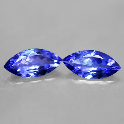 3.80 Cts Natural AAA+ D Block Blue Tanzanite Marquise Cut Pair Tanzania Gemstone