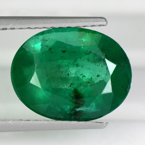 4.39 Cts Natural Top Green Emerald Loose Gemstone Oval Cut Zambia Untreated