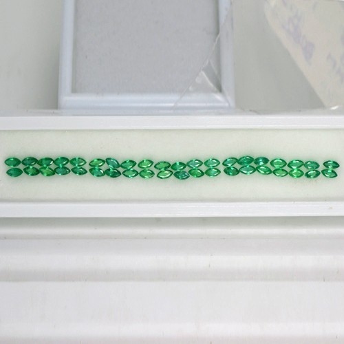4.64 Cts Natural Green Emerald Loose Gemstone Marquise Cut Lot From Zambia Mined 40 Pcs