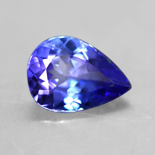 1.67 Cts Natural Top AAA+ D Block Blue Tanzanite Loose Gemstone Pear Cut