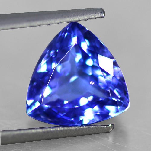 2.22 Cts Natural Top AAA+ D-Block Blue Tanzanite Loose Gemstone Trillion Cut Tanzania