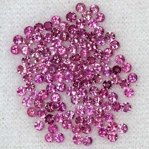 4.24 Cts Natural Beautiful Pink Tourmaline Gems Diamond Cut Round Lot Brazil 2mm