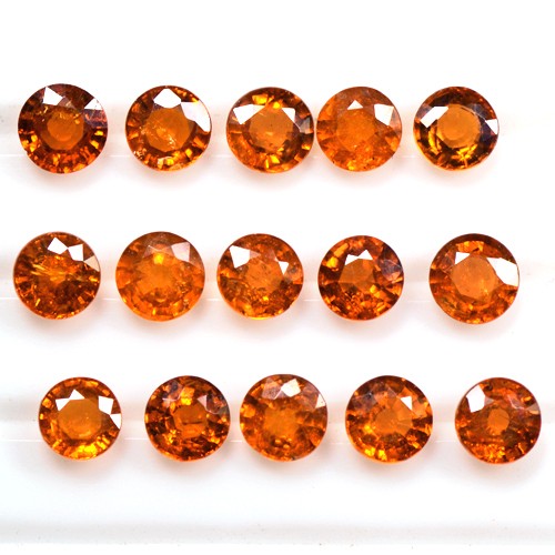 7.10 Cts Real Fanta Orange Mandarin Spessartite Garnet Round Lot Namibia 4.5 mm