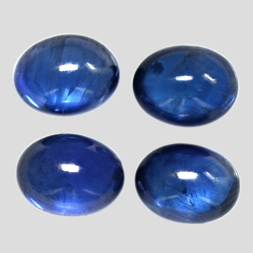 8.99 Cts Natural Top Lustrous Blue Sapphire Oval Cabochon Lot Thailand 8x6 mm