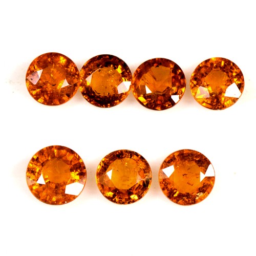 3.57 Cts Fanta Orange Mandarin Spessartite Garnet Round Lot Namibia 4.5 upto 5mm