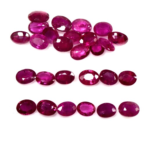 5.34 Cts Natural Top Blood Red Ruby Loose Gemstone Oval Cut Lot Oldmogok 4x3 mm