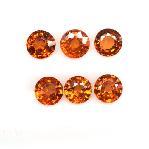 2.46 Cts Natural Lustrous Fanta Orange Spessartite Garnet Round Lot Unheated 4mm