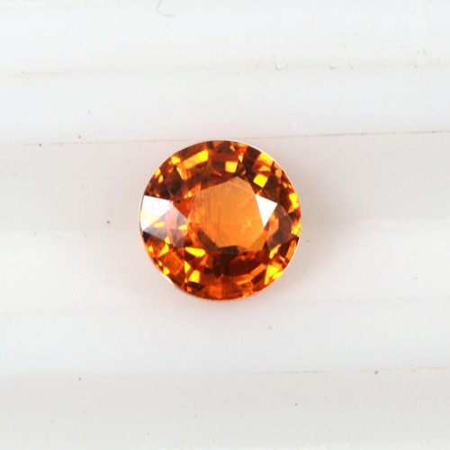 0.56 Cts Natural Top Lustrous Fanta Orange Spessasrtite Garnet Round Cut 5 mm