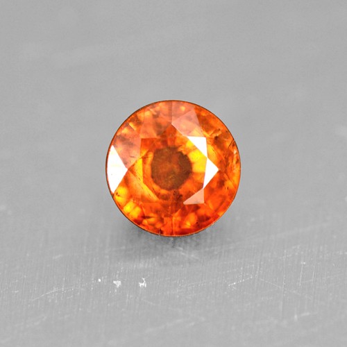 0.63 Cts Natural Top Lustrous Fanta Orange Spessasrtite Garnet Round Cut Loose