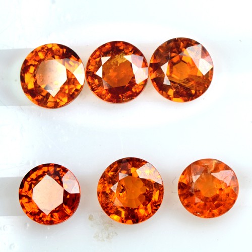 3.96 Cts Natural Lustrous Fanta Orange Spessartite Garnet Lot Unheated Namibia