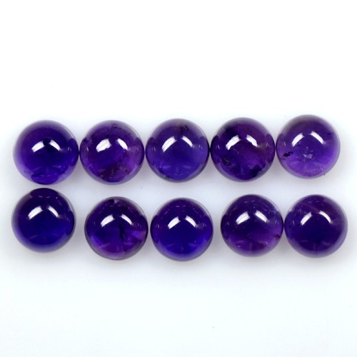 9.75 Cts Natural TOp Quality Purple Amethyst Round Cabochon Lot Africa Size 6mm