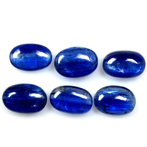 SKU:158323 12 Pcs 7.90 Cts Blue Kyanite 6x4mm Regular Cut Oval Shape AAA Grade Loose Gemstone In The Lot
