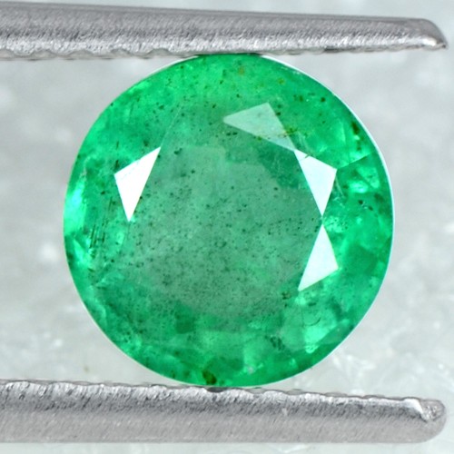 1.28 Cts Natural Emerald Top Rich Green 7 mm Amazing Gemstone Round Cut Zambia