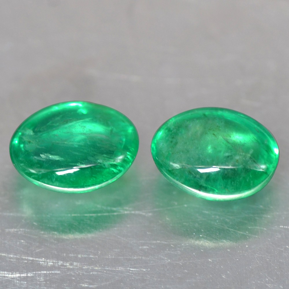 Zambia Emerald Rare Natural AAA Quality Zambian Emerald Cabochon Best Quality Emerald Cabochon Shape=Round Size= 6x6x3.5 MM Code=RO11