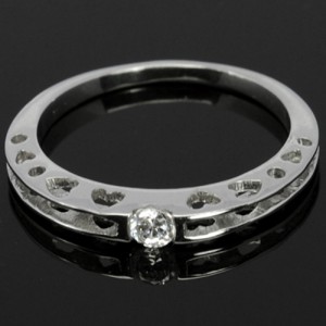 14K Pure White Gold Natural Top Diamond Ladies Wedding Cocktail Fine Ring