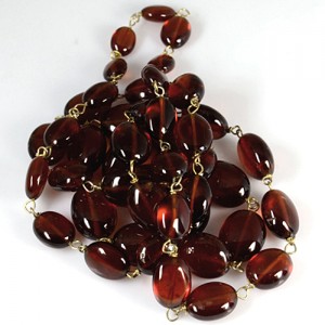 Natural Hessonite Garnet Plain Oval Loose Beads with 92.5 Silver gold Plated 23