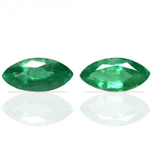1.64 Cts Natural Green Emerald Unheated Gems Marquise Cut Pair Zambia 2 Pcs