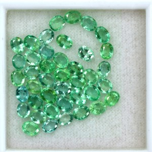 13.25 Cts Natural Top Green Emerald Rare OvalCut Lot Zambia Untreated 5x4 mm
