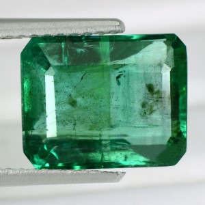 4.10 Cts Natural Top Green Emerald Octagon Cut Gemstone Untreated Zambia Lovely