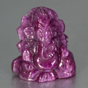 10.87 Cts Natural Top Red Ruby Loose Gemstone Hand Made Ganesh Carving Africa