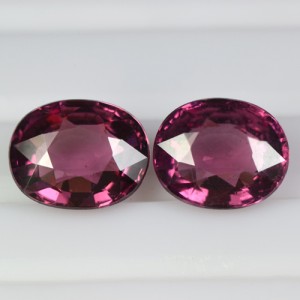 2.95 Cts Natural Top Pink Rhodolite Garnet Oval Cut Pair Mozambique Loose Gem