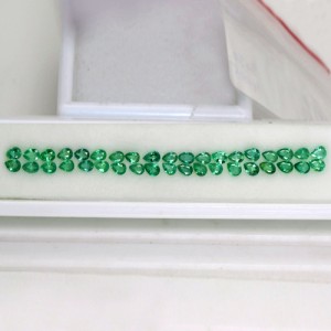 5.30 Cts Natural Green Emerald Loose Gemstone Pear Cut Lot Zambia 4 x 3 mm 38 Pcs