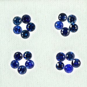 5.72 Cts Natural Blue Sapphire Gems Diamond Cut Round Lot 20 pcs Thailand 4 mm