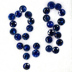 7.87 Cts Natural Top Blue Sapphire Gemstone Round Cut Lot 30 pcs Thailand 4 mm