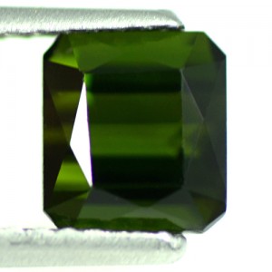 1.31 Cts Natural Top Deep Green Tourmaline Loose Gemstone Octagon Cut Brazil