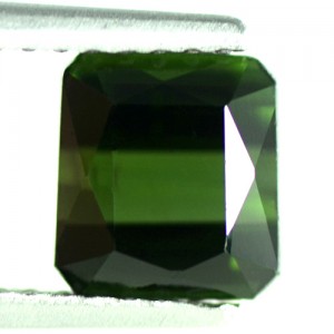 1.24 Cts Natural Top Deep Green Tourmaline Loose Gemstone Octagon Cut Brazil