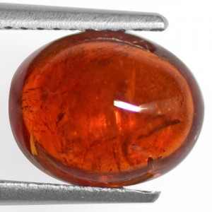 3.81 Cts Natural Top Fanta Orange Mandarin Spessartite Garnet Oval Cab Namibia