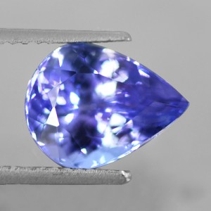 3.42 Cts Natural Top AAA+ D-Block Blue Tanzanite Loose Gemstone Pear Cut Tanzania