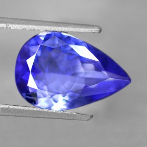 2.60 Cts Natural Top AAA+ D-Block Blue Tanzanite Loose Gemstone Pear  Cut Tanzania