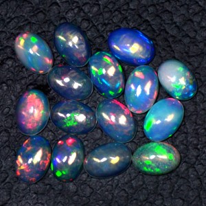 4.03 Cts Natural Rainbow Flash Fire Ethiopian Welo Opal Gems Lot Oval Cab 6x4 mm