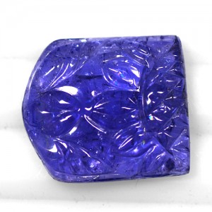 21.38 Cts Natural Top Fine Blue Tanzanite Loose Gemstone Fancy Hand Made Carving