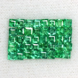 4.73 cts Natural Green Emerald Gems Untreated Square Cut Lot Use in Jewellery