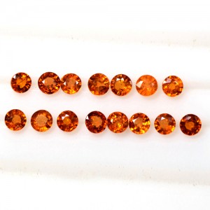 7.52 Cts Real Fanta Orange Mandarin Spessartite Garnet Round Lot Namibia 4.5 mm
