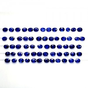 15.25 Cts Natural Top Royal BLue Sapphire Loose Gem Oval Cut Lot Burma 4x3 mm