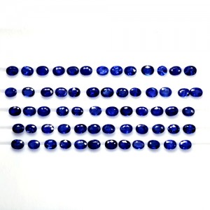 15.25 Cts Natural Top Royal BLue Sapphire Loose Gem Oval Cut Lot Burma 4x3 mm