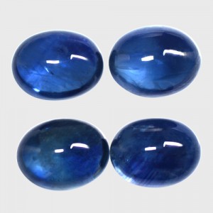 10.14 Cts Natural Lustrous Royal Blue Sapphire Loose Oval Cabochon Lot 9x7 mm