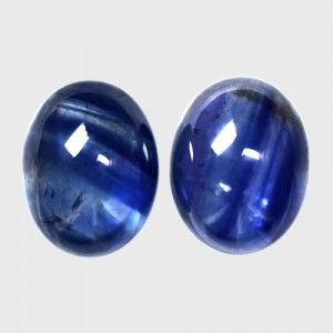 4.97 Cts Natural Lustrous Royal Blue Sapphire Oval Cabochon Pair Thailand 9x7 mm
