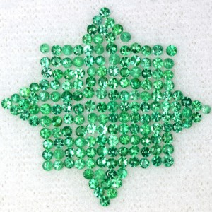 2.96 Cts Natural Lustrous Top Green Emerald Diamond Cut Round Lot 1.5 upto 2 mm