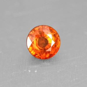 0.63 Cts Natural Top Lustrous Fanta Orange Spessasrtite Garnet Round Cut Loose