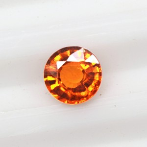 0.55 Cts Natural Top Lustrous Fanta Orange Spessasrtite Garnet Round Cut Loose