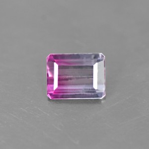 1.52 Cts Natural Top Lustrous Bi Color Tourmaline Emerald Cut 8x6 mm Gemstone