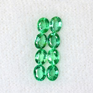 1.54 Cts Natural Lustrous Top Green Emerald Oval Cut Lot Zambia 4x3 mm Loose Gem