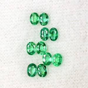 1.66 Cts Natural Lustrous Top Green Emerald Oval Cut Lot Zambia 4x3 mm Gemstone