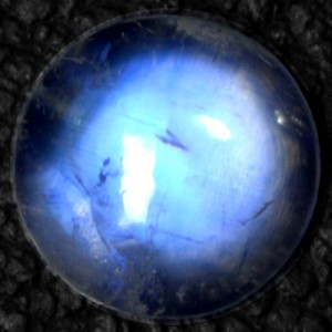 4.81 Cts Natural Blue Fire Rainbow Moonstone Round Cabochon 11mm Indo-Bihar