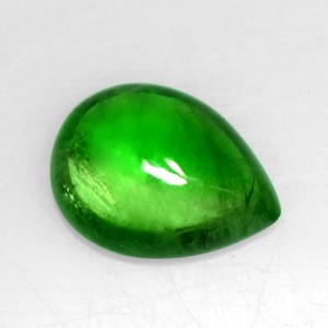 3.41 Cts Natural Lustrous Emerald Green Tsavorite Pear Cabochon Kenya Loose Gem