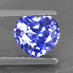 1.22 Cts Natural Certified Top Purple Blue Sapphire Heart Ceylon 6 mm